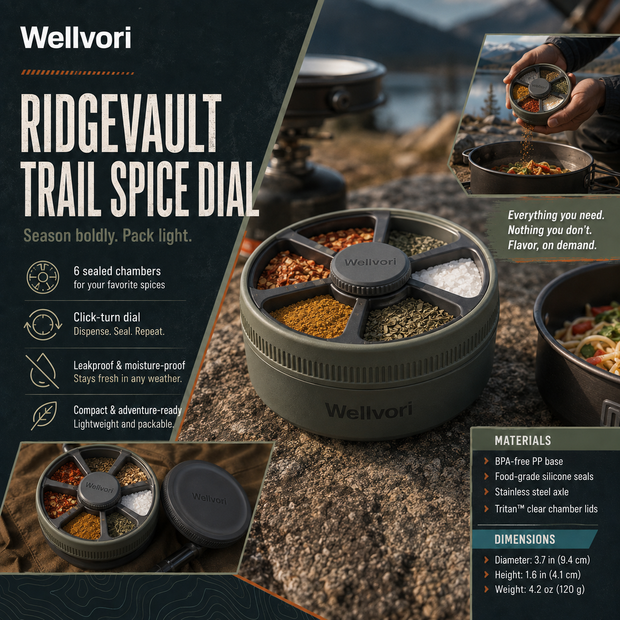 Wellvori™ RidgeVault Trail Spice Dial