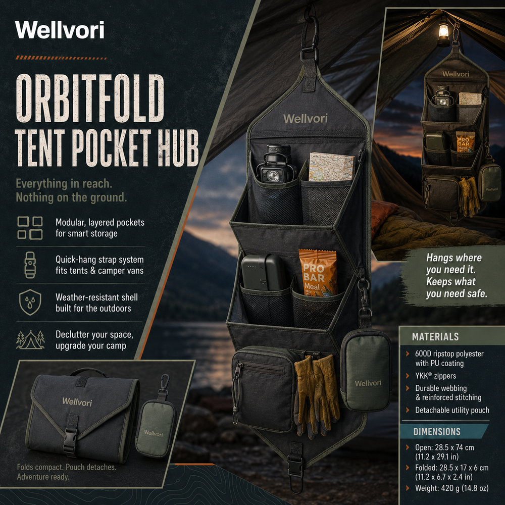 Wellvori™ Orbifold Tent Pocket Hub