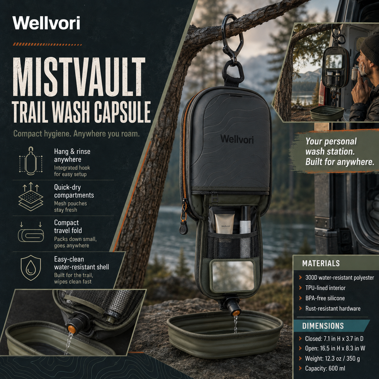 Wellvori™ MistVault Trail Wash Capsule